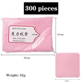 300 Lingettes à Ongles Sans Peluche, Coton ongles gel non pelucheux, Sans Scories, Pas De Copeaux Manucure, AdaptéEs Pour Ess