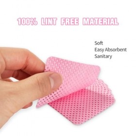 ASYKNM 300 Lingettes Dissolvant pour Ongles, Rose - Tampons Non Tissés pour Vernis à Ongles et Colle à Cils, avec Bouteille d