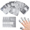 Yoezuo 200pcs Feuille daluminium Dissolvant, Ultra-Minces Papillotes en Aluminium, Papillotes Ongles daluminium pour Retire