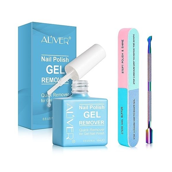 Dissolvant Vernis Semi Permanent - Dissolvant Pour Vernis à Ongles En Gel En 2-3 Minutes, Ne Blesse Pas Les Ongles, EnlèVe Ra