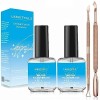 Dissolvant de vernis à ongles en gel, dissolvant de vernis à ongles en gel de 15 ml avec 2 poussoirs à cuticules, dissolvant 