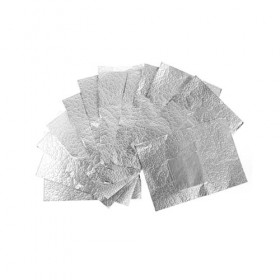 100 Pcs Papillotes en Aluminium, Tampons Dissolvants pour Vernis à Ongles en Aluminium, Feuille daluminium Dissolvant, Papil