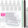 FANDAMEI Kit doutils pour retirer le vernis à ongles en gel,Flacon de 100 ml de dissolvant pour vernis à ongles,Tampon en co