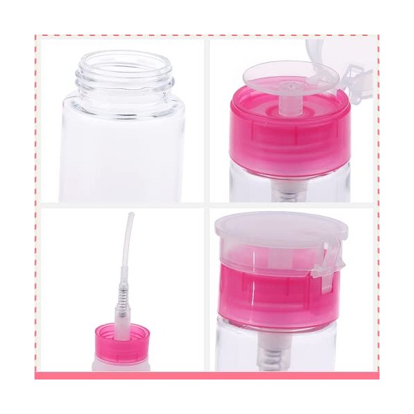 Lot de 2 distributeurs à pompe pour retirer le vernis à ongles + 1100 lingettes non pelucheuses pour nail art,Distributeur à 