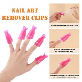 XILAZAB UK Nail Remover Tool Kit de 2 outils de dissolvant de vernis à ongles gel