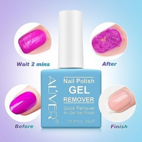 Smddx Dissolvant de vernis à ongles 15ML ,Remover Vernis Semi Permanent Professionnel,enlève le vernis à ongles pour les ongl