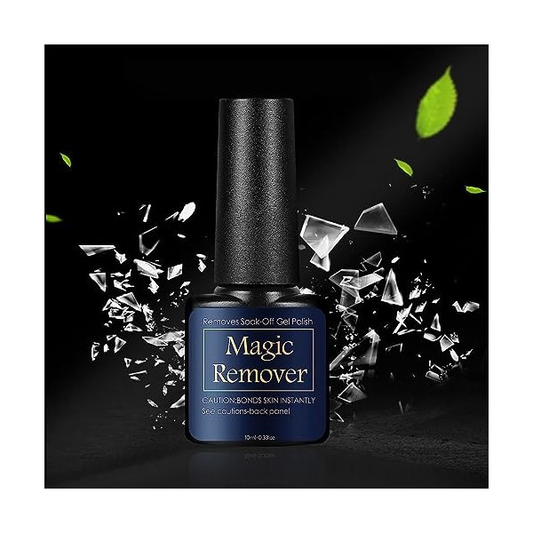 Dissolvant de Vernis à Ongles, 2 pièces 10 ml Remover Semi Permanent, 3-5 minutes dissolvant Outil De Dissolvant De Vernis, F