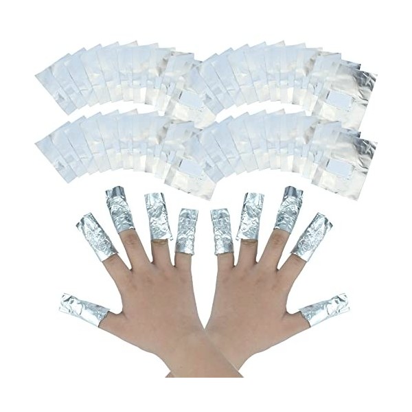 Lot de 150 dissolvants de vernis à ongles en gel avec tampons en coton non pelucheux pour enlever le vernis gel soak off 9 c