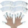 Lot de 150 dissolvants de vernis à ongles en gel avec tampons en coton non pelucheux pour enlever le vernis gel soak off 9 c