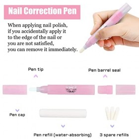 SONGEE-Stylo correcteur de vernis à ongles – Stylo correcteur pour ongles – Stylo de nettoyage rechargeable