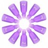 Benbilry Lot de 10 clips de dissolvant de vernis à ongles réutilisables en plastique pour nail art UV violet 