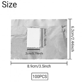 Lot de 100 feuilles daluminium pour enlever le vernis à ongles en gel acrylique