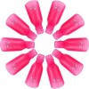 Lot de 10 clips de retrait de vernis à ongles en gel acrylique pour enlever le vernis gel UV des orteils et des doigts rose 