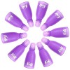 Lot de 10 clips de retrait de vernis à ongles en gel acrylique pour enlever le vernis gel UV des orteils et des doigts rose 