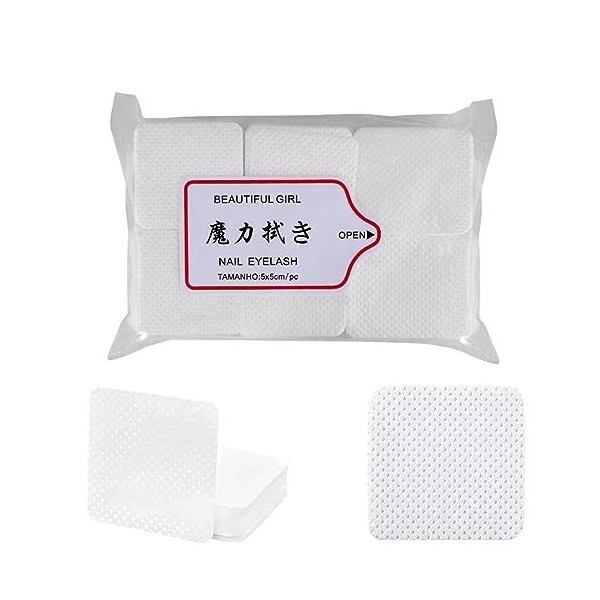 ASYKNM 300 Pcs Lint Free Wipes for Nails,Coton Ongles Gel Non Pelucheux,Non Pelucheuses Gel Nail Art Remover Pad,Lingettes Di