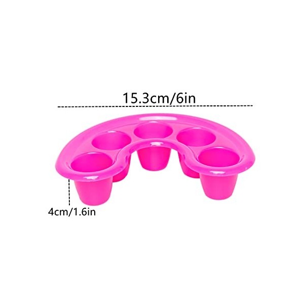 Lot de 2 bols de trempage des ongles pour manucure et retrait de gel à ongles - Bol séparé pour enlever le gel des ongles - B