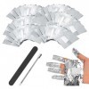 Feuille daluminium Dissolvant, Papillotes Ongles daluminium, 100 Pièces Paquet Papillotes Ongles dAluminium, pour un Tremp