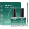 Gel Kit de décapant de vernis à ongles - 15ML décapant de vernis à ongles avec lime à ongles, poussoir à cuticules, coton-tig