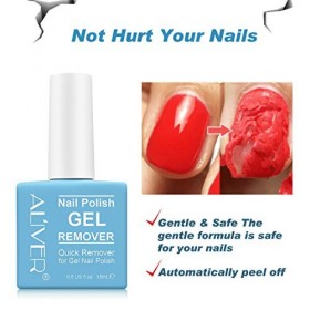 Dissolvant Vernis Semi Permanent, Gel Nail Polish Remover, Enlève Rapidement et Facilement le Vernis à Ongles en Gel Avec Lim