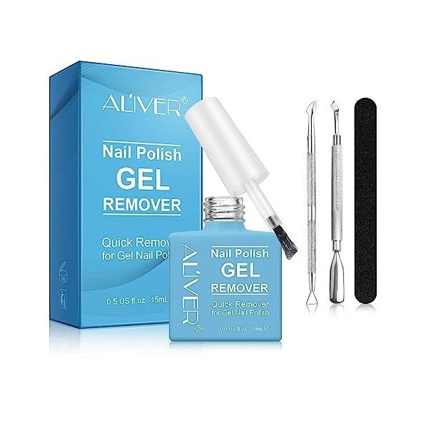 Dissolvant pour vernis à ongles, élimine facilement et rapidement le vernis gel soak-off, dissolvant professionnel non irrita