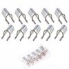 10 Pièces Aluminium Nail Pochoir Formes Nail Art Guide RéUtilisable Conseils Ongles Outil Bricolage pour Extension Dongles e