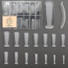 C12rtive Lot de 10 pinces à ongles en plastique transparent pour construire rapidement des formes et des pointes dongles - D