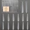 C12rtive Lot de 10 pinces à ongles en plastique transparent pour construire rapidement des formes et des pointes dongles - D