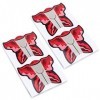 Lot de 160 formes dongles en forme de papillon pour nail art acrylique gel UV rouge 