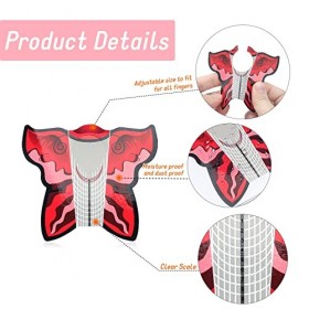 Lot de 160 formes dongles en forme de papillon pour nail art acrylique gel UV rouge 