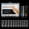 BNG 120pcs Clair Double SystèMe De Formes DOngles, Large Kit DExtension Capsule Poly Ongle Gel, Double Formes Professionnel