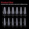 120 pièces Gel Nail Dual Form Stiletto Forme Nail Moule système Outil Dextension de Manucure Dongle pour Poly UV Gel