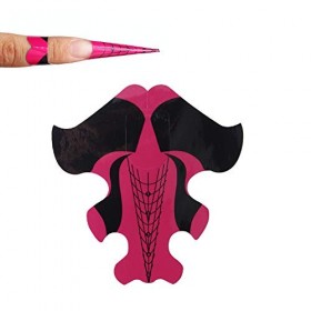 BeautyLeader Lot de 100 rouleaux adhésifs pour ongles en gel UV et acrylique Rouge