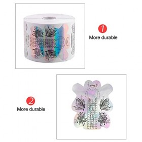 Papiers Nail Art, Formes Dongles, Rouleau 300 Pièces Papiers Nail Art pour Extension DOngles, Accessoires Nail Art, Modèle 