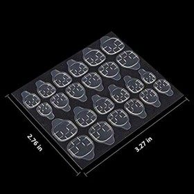 Ivtor Lot de 30 feuilles adhésives double face imperméables et respirantes pour faux ongles