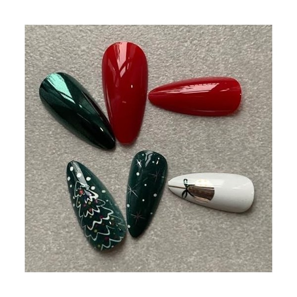 Ongles artificiels ongles de Noël hiver Deni Carte