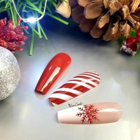Ongles artificiels ongles de Noël hiver Deni Carte