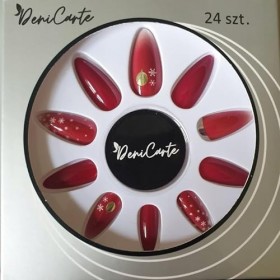 Ongles artificiels ongles de Noël hiver Deni Carte