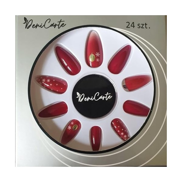 Ongles artificiels ongles de Noël hiver Deni Carte