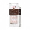 KISS Classy Lot de 28 faux ongles prêts à lemploi, imperméables, résistants aux taches, résistants aux éclats, pas de temps 