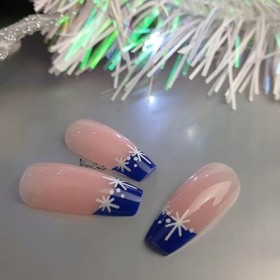 Ongles artificiels ongles de Noël hiver Deni Carte