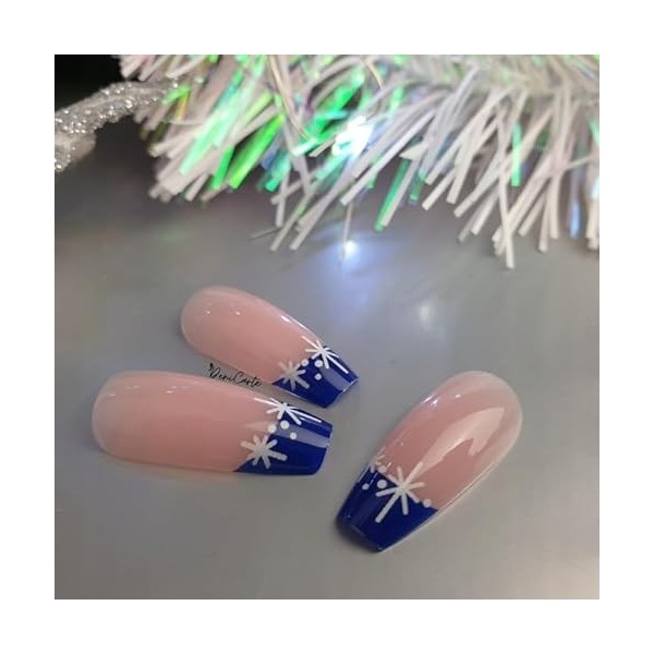 Ongles artificiels ongles de Noël hiver Deni Carte