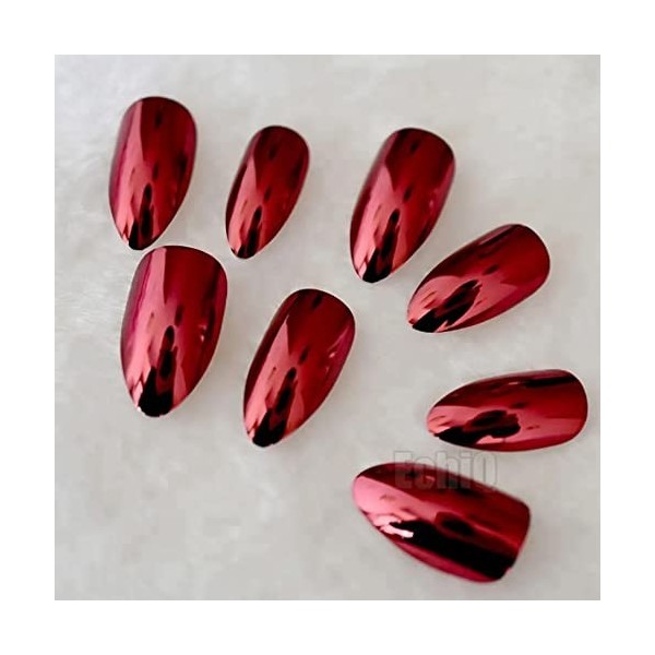 Faux ongles tendance cercueil avec colle - Kit de manucure pour femme - Acrylique - Motif léopard rose