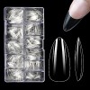 LEA-SHALL 500 Pièces Faux Ongles Capsules Amande Court Gel pour Nail Art, 10 Tailles Stiletto Capsule French Americaine Manuc