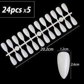 120pcs Faux Ongles Conseils Présentoir Vernis à Ongles Palette d’Affichage Ovale Ongle Naturel Artificiel Professionnel Couve