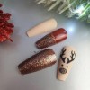 Ongles artificiels ongles de Noël hiver Deni Carte