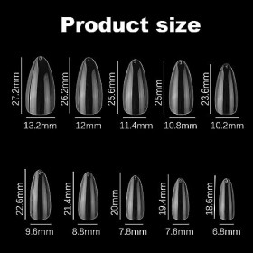 JOCXZI Faux ongles et capsules,500pcs faux ongles acrylique faux ongles ensembles avec boîte de rangement pour salon de manuc