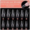 YSUVIN 240PCS Capsules Ongles, Pose Américaine Ongles Capsules Doux Résistance à La Rupture Artificiel Faux Ongles Pour Proth