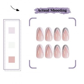 Faux ongles blancs à presser courts - Faux ongles naturels et amovibles - Couvrance complète - Longue durée - Couvrance compl