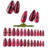 Eidoct Lot de 24 faux ongles de Noël en acrylique pour femmes et filles style A 
