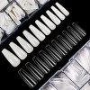 Lot de 500 extensions dongles en acrylique - 10 tailles - Pour salon de manucure et nail art à domicile ongles ovales court